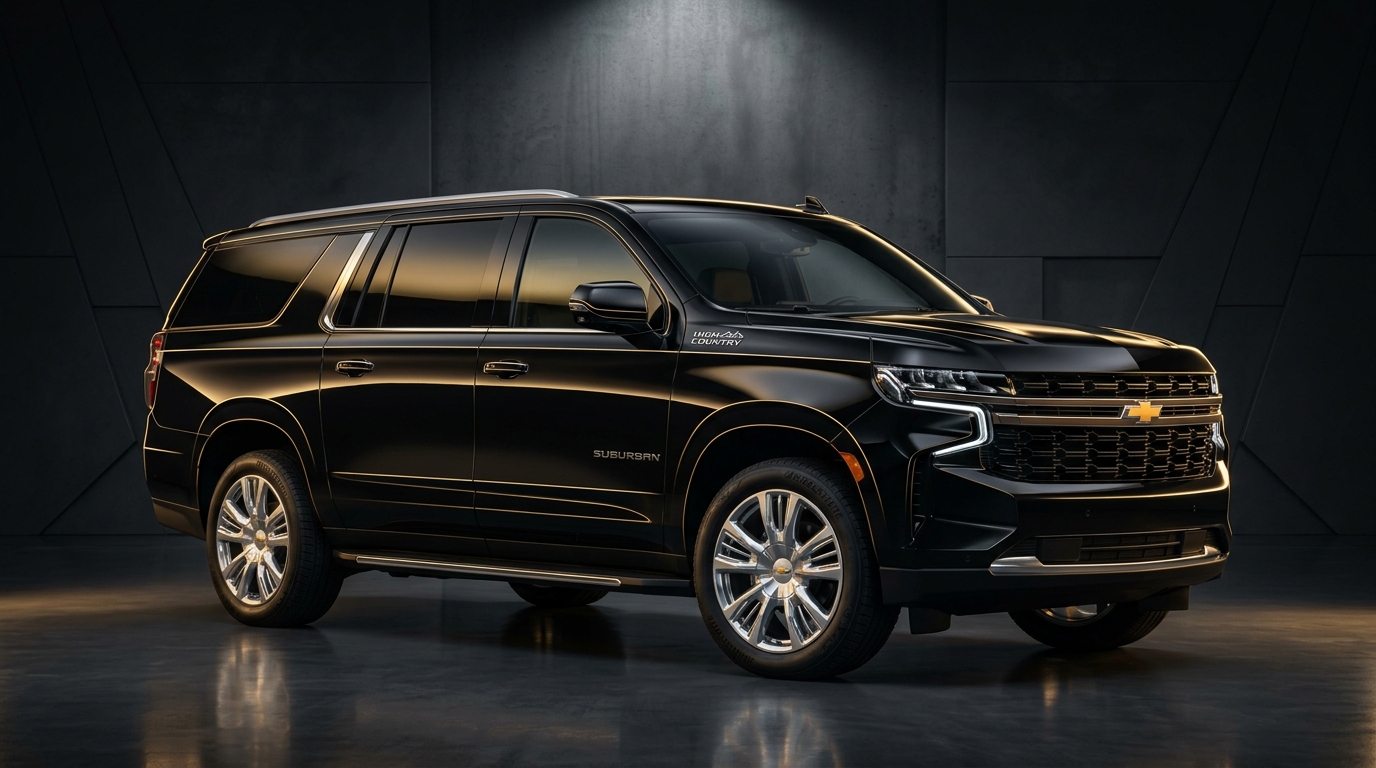 Black Chevrolet Suburban High Country